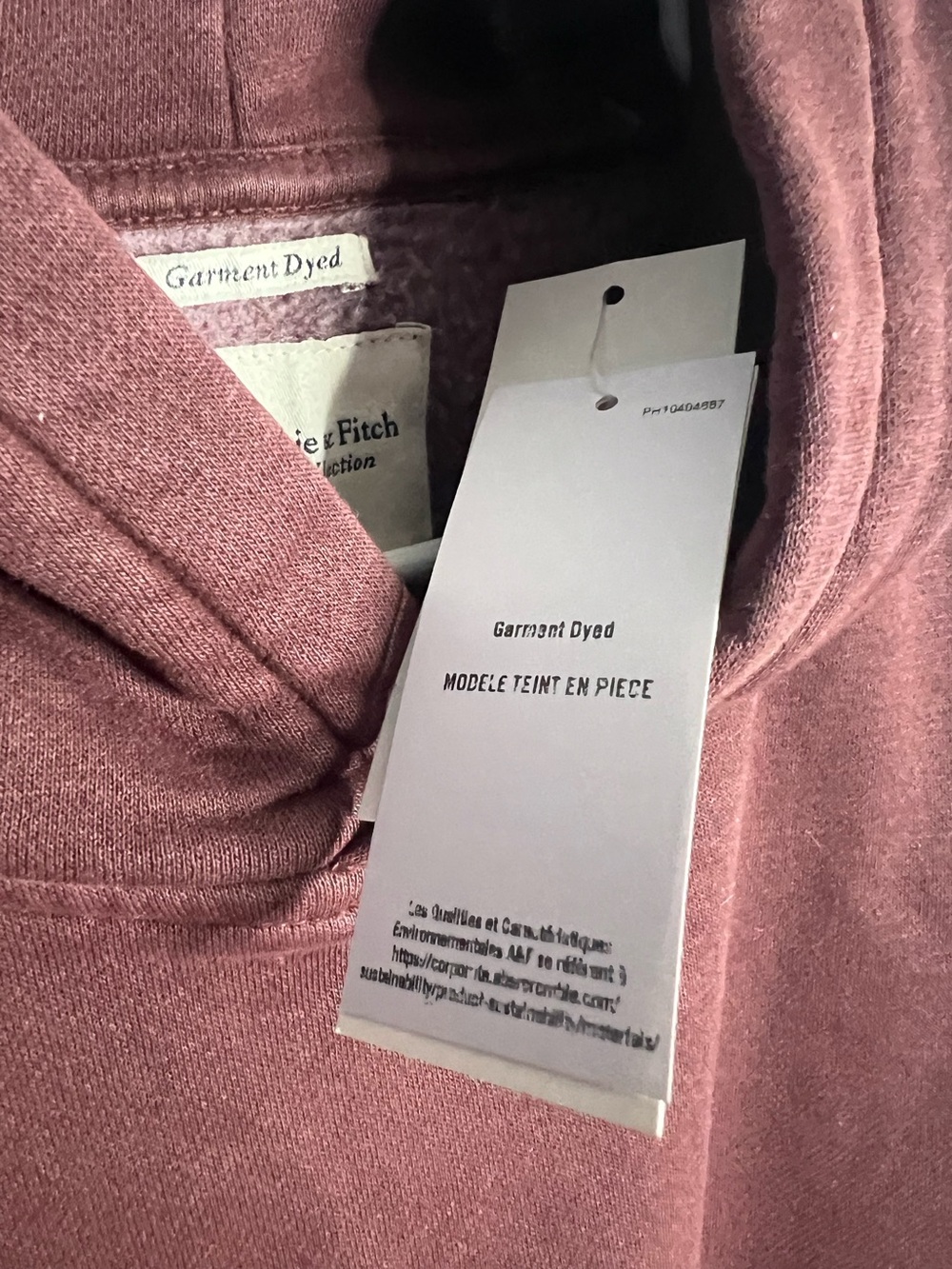Abercrombie and Fitch Burgundy Hoodie Sweater Womens Medium - Picture 5 of 5